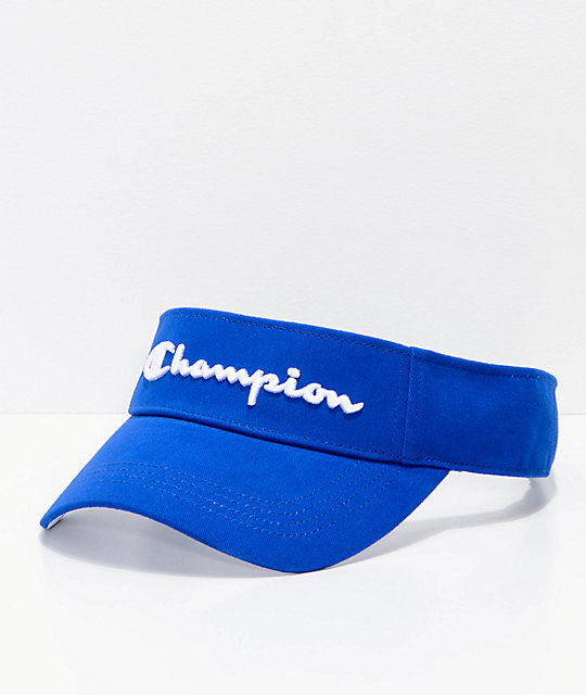 blue visor hat