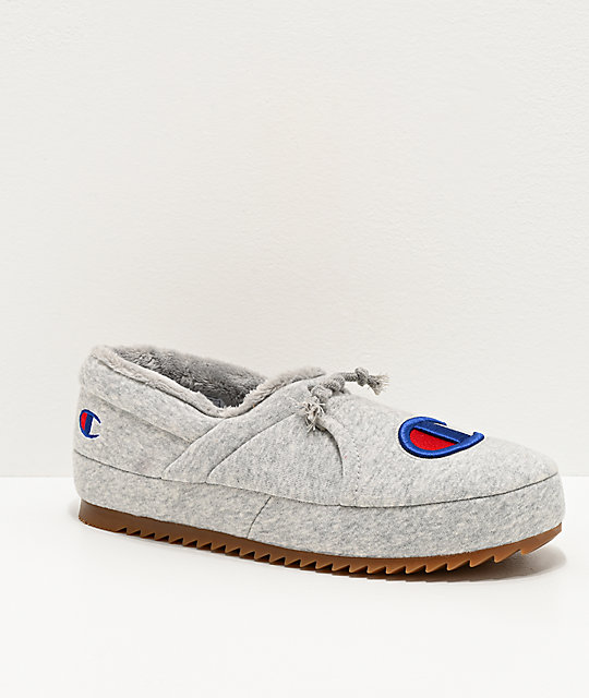 champion grey slippers