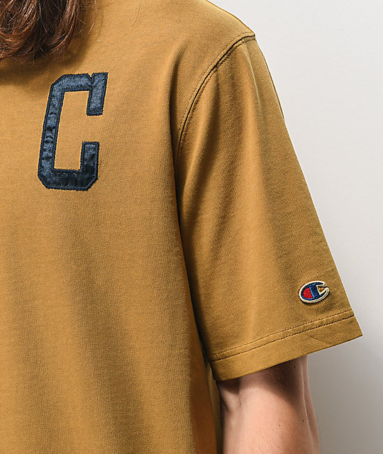 tan champion shirt