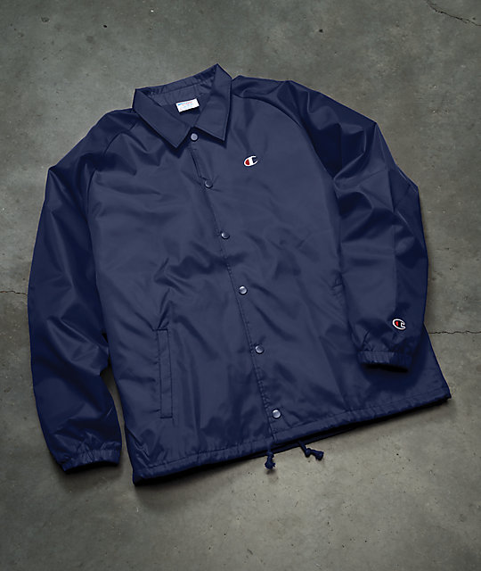 champion windbreaker mens navy