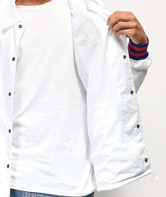 Download Champion White Coaches Jacket | Zumiez