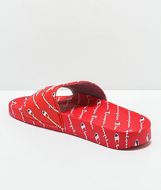 IPO Repeat Red Slide Sandals 