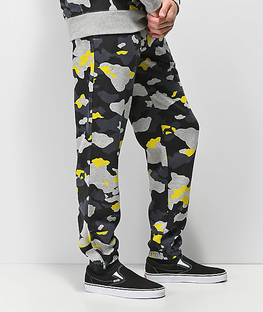 champion sweatpants mens yellow