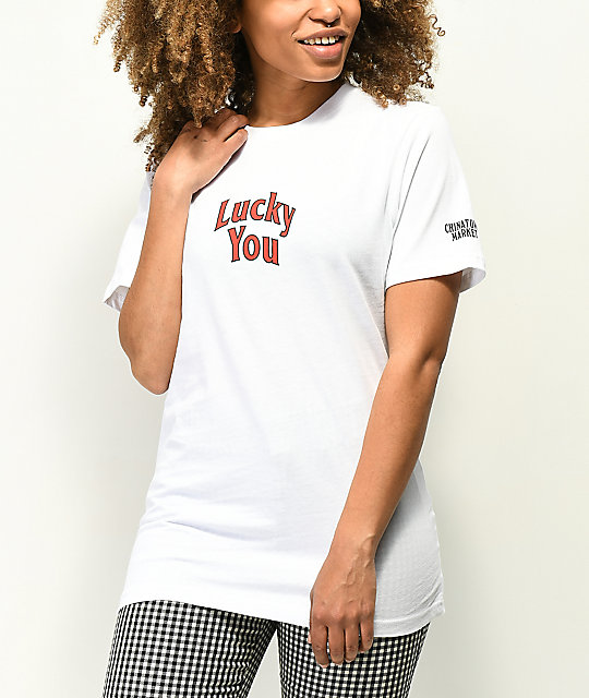 Chinatown Market Lucky You White T-Shirt | Zumiez