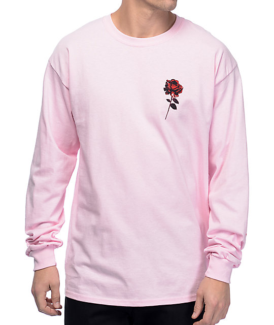 pink long sleeve sweatshirt