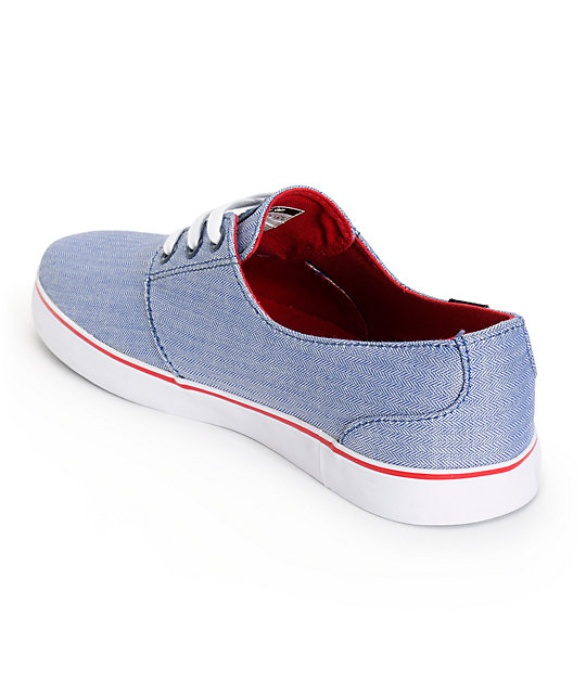 Circa Crip Blue Herringbone Skate Shoes | Zumiez