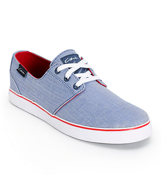 Circa Crip Blue Herringbone Skate Shoes at Zumiez : PDP