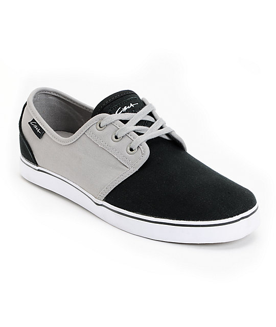 Circa Crip Grey & Black Canvas Skate Shoes
