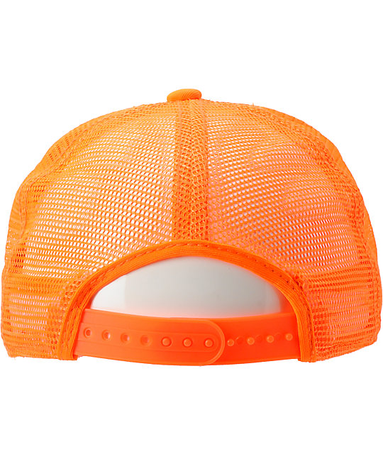 orange mesh hat