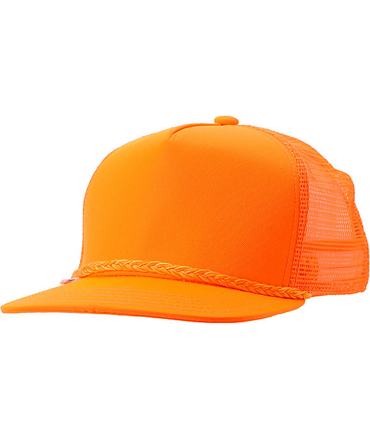 orange trucker cap