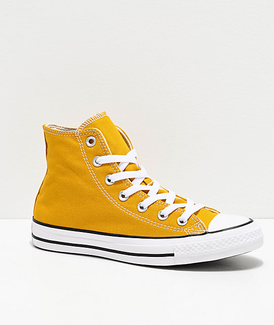 converse gold shoes