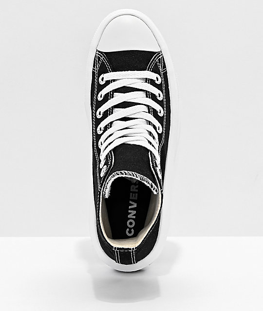 Converse CTAS Move Hi Black & White Platform Shoes | Zumiez
