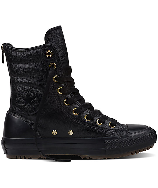 converse all star boots black