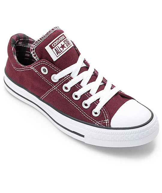 burgundy converse low tops
