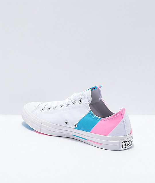 pink and blue converse