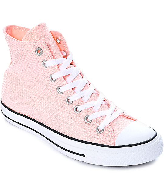 pink white converse