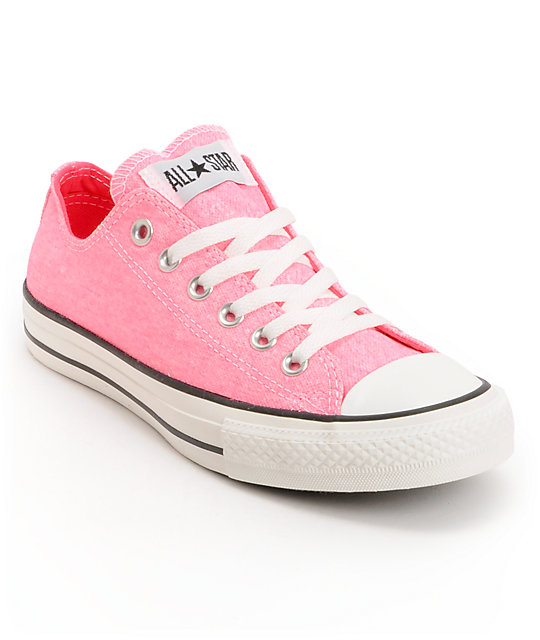 hot pink converse low tops