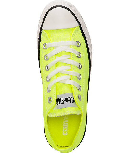 neon yellow converse sneakers