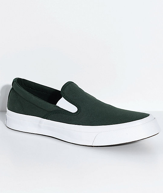 Converse Deck Star Aaron Shadow Fir & White Slip-On Skate Shoes | Zumiez