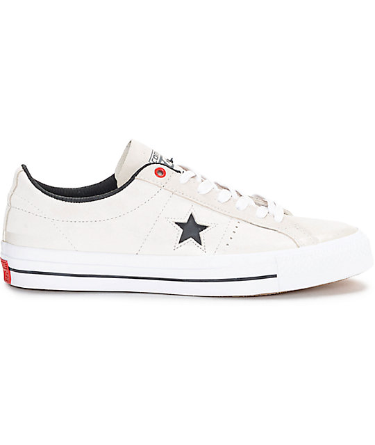 Converse One Star Pro White & Black Shoes | Zumiez