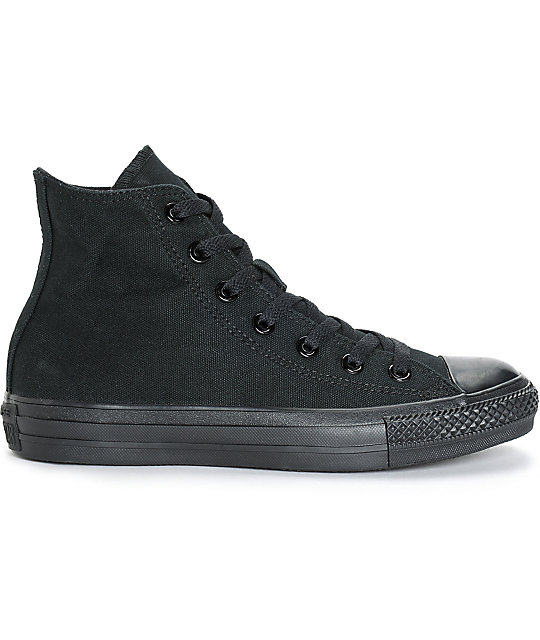 Converse Womens Chuck Taylor All Star All Black High Top Shoes | Zumiez