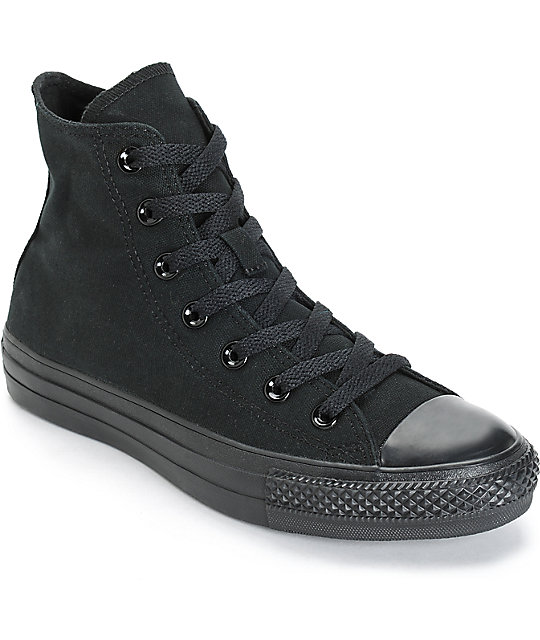 Converse Womens Chuck Taylor All Star All Black High Top Shoes