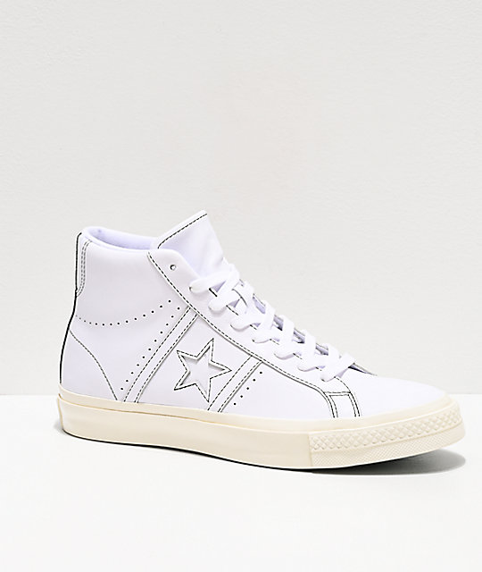 white high top skate shoes