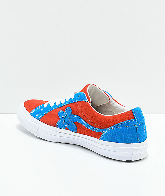 Converse x Golf Wang One Star Le Fleur Lava &amp; Diva Blue