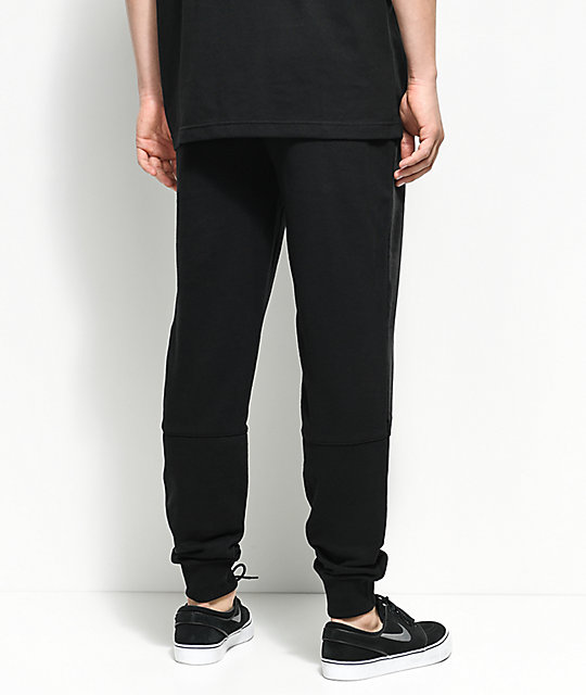 black velour sweatpants