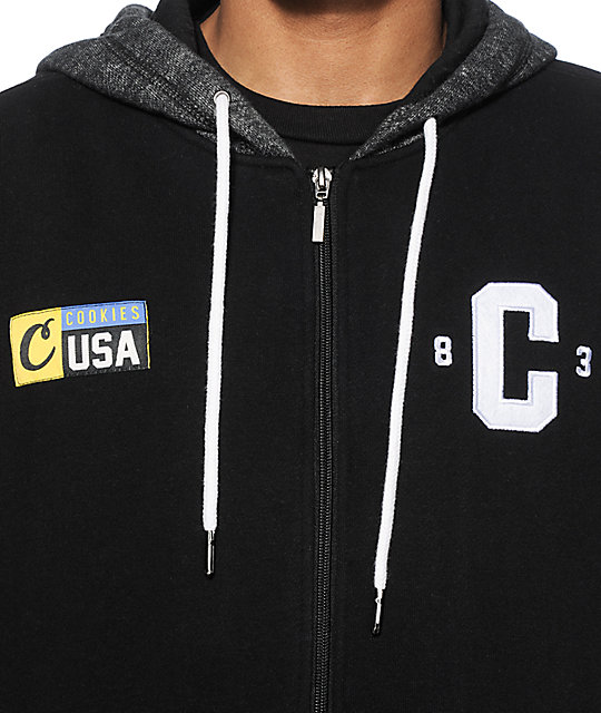 cookies zip up hoodie