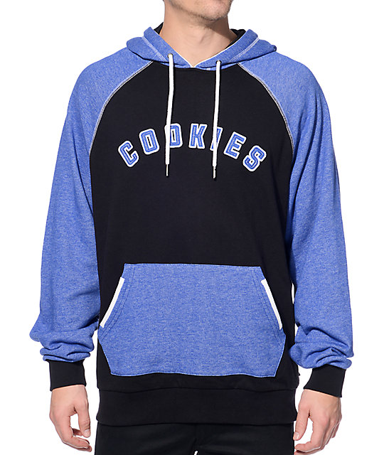 Cookies Top Tier Heather Blue and Black Hoodie