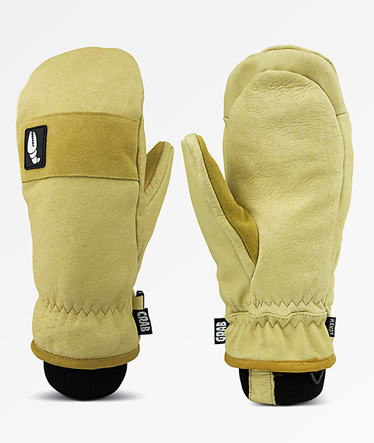 leather snowboard mittens