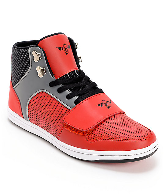 Creative Recreation Cesario Red, Black, & Smoke Shoes