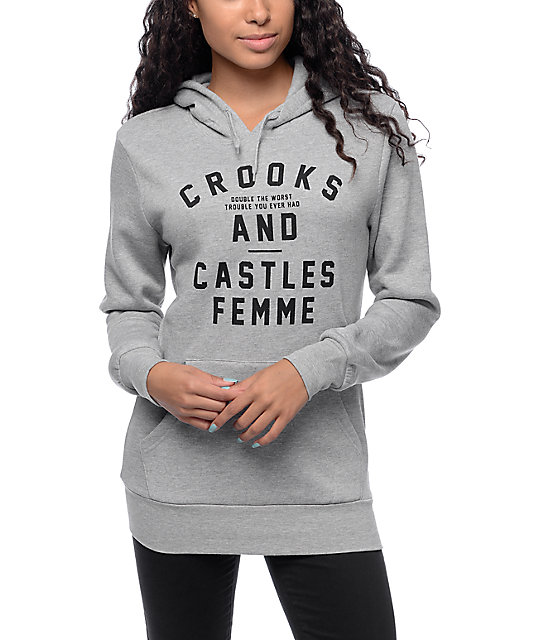 grey crooks and castles hoodie