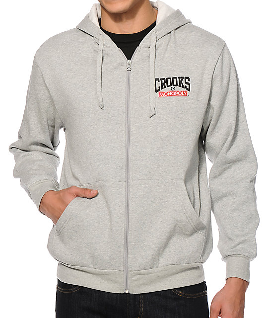 crooks and castles zip up hoodie