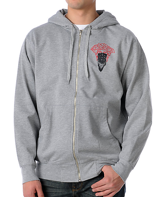 crooks and castles zip up hoodie