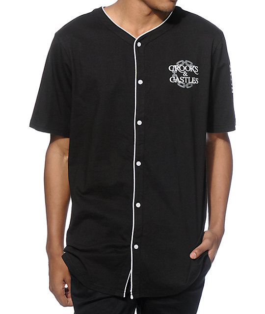 mens button up baseball jersey