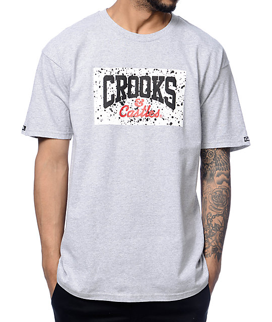 Crooks and Castles Core Speckle Grey T-Shirt