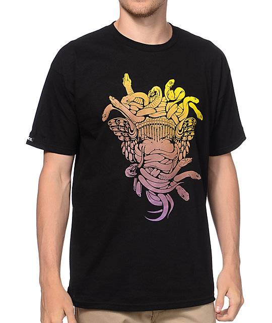 Crooks and Castles Gradient Medusa Black T-Shirt