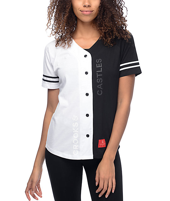 button up baseball jersey womens