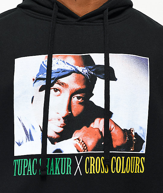 Tupac Shakur Bandana Pic Blue Pull Over Sweatshirt Hoodie New Official