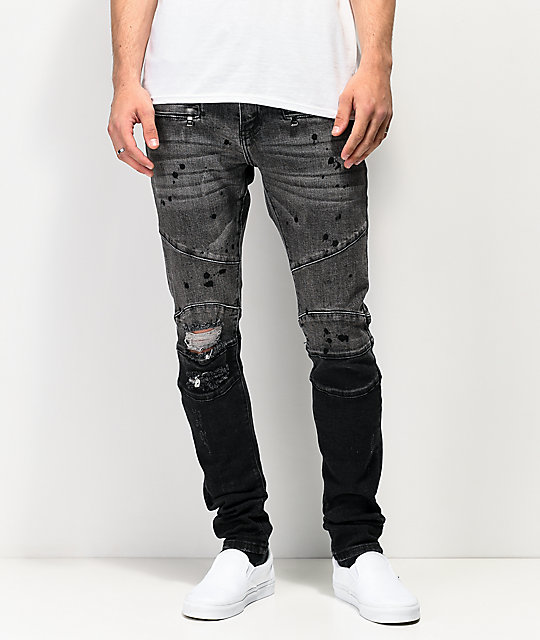 Crysp Denim Montana Black Dip Dye Denim Jeans Zumiez