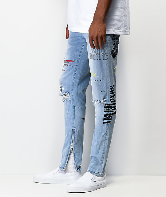 crysp denim track pants