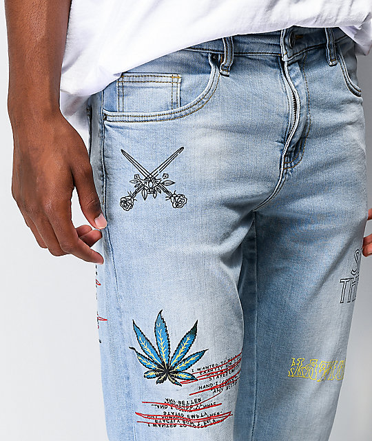 crysp denim track pants