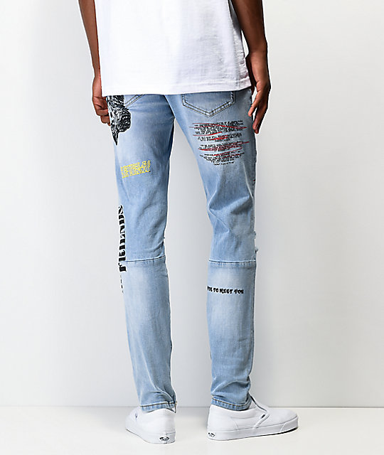 crysp denim track pants