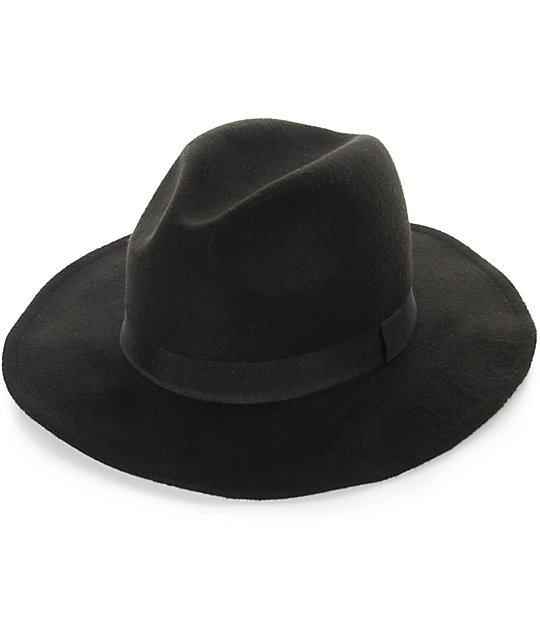 D&Y Black Felt Panama Hat | Zumiez