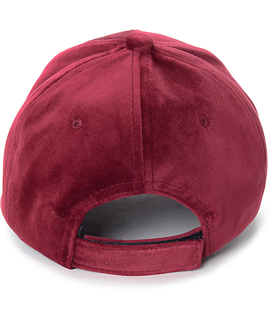 burgundy baseball hat