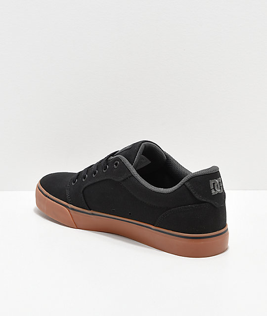 DC Anvil TX Black &amp; Gum Skate Shoes Zumiez.ca