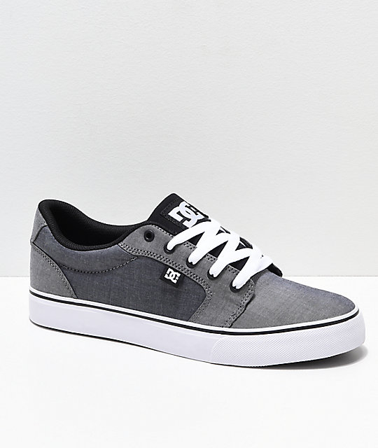 DC Anvil TX SE Grey Textile Skate Shoes 