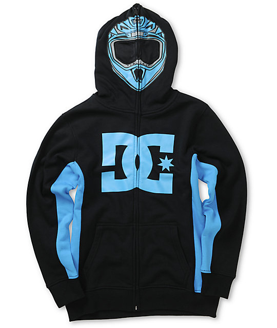DC Boys Moto Full Zip Up Face Mask Hoodie at Zumiez : PDP
